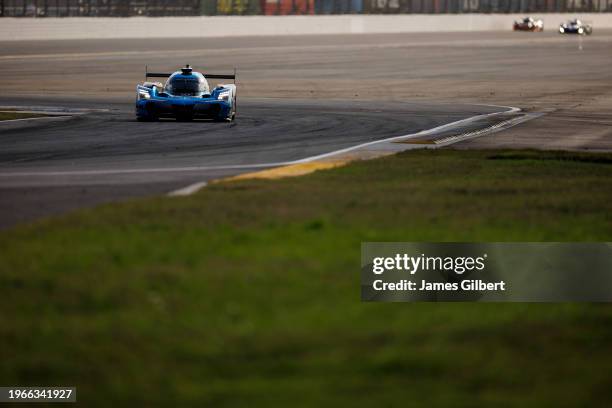 The Wayne Taylor Racing Acura ARX-06 of Ricky Taylor, Filipe Albuquerque, Brendon Hartley and Marcus Ericsson drives during the Rolex 24 at Daytona...