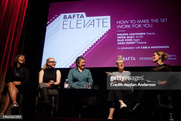 Moderated panel discussion chaired by Carla Mackinnon on how to get the best out of your crew and work efficiently on set; ..Philippa Lowthorpe â€“...