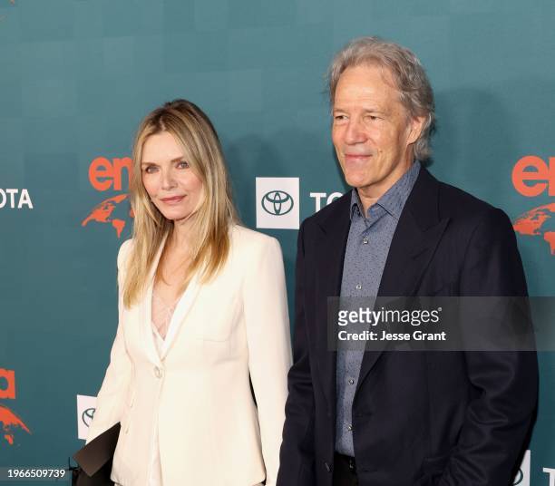 Michelle Pfeiffer and David E. Kelley attend The 33rd Annual EMA Awards Gala honoring Laura Dern, sponsored by Toyota, at Sunset Las Palmas Studios...