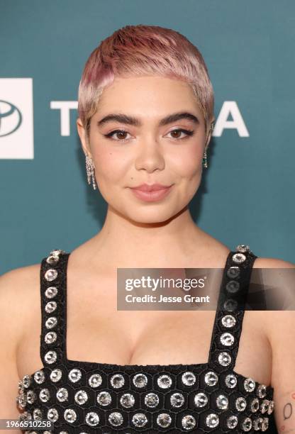 Auli'i Cravalho attends The 33rd Annual EMA Awards Gala honoring Laura Dern, sponsored by Toyota, at Sunset Las Palmas Studios on January 27, 2024 in...