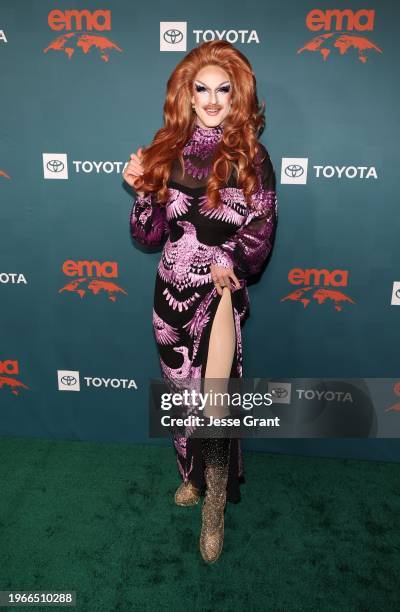 Pattie Gonia attends The 33rd Annual EMA Awards Gala honoring Laura Dern, sponsored by Toyota, at Sunset Las Palmas Studios on January 27, 2024 in...