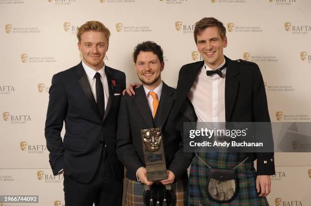 Short Film.Citation Reader: Jack Lowden.Winner: Isabella .Pictured l-r: Ross Hogg, Duncan Cowles