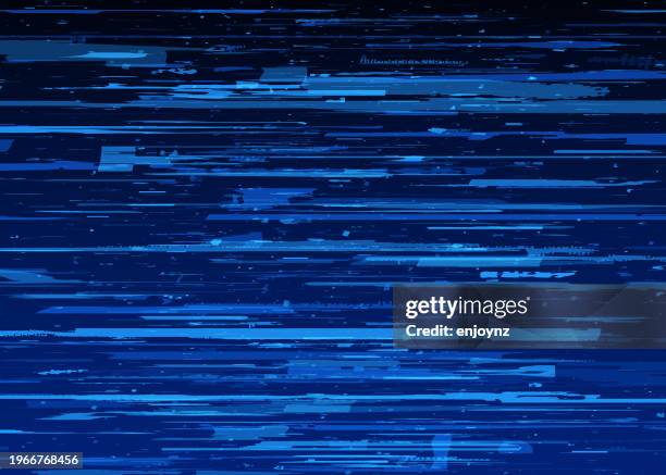 Distorted Color:blue 597 Blue Background Tv High Res Illustrations - Getty Images