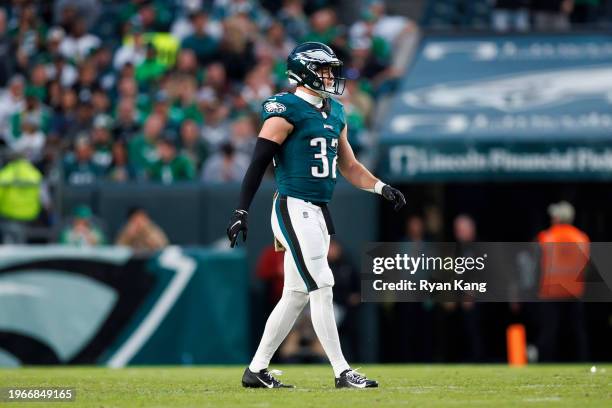 Reed Blankenship of the Philadelphia Eagles defends in coverage during an NFL football game against the Dallas Cowboys at Lincoln Financial Field on...