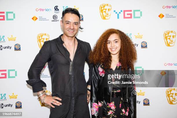 Tameem Antoniades with Amazing Arabella, BAFTA Young Games Designer Awards.Date: Saturday 7 July 2018.Venue: BAFTA, 195 Piccadilly, London.Hosts:...