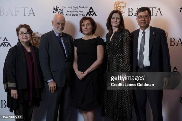 Nina Gold with key personnel from the Hong Kong Academy for Performing Arts : Gillian Choa, Prof Adrian Walter, Nina Gold, Amanda Berry OBE and Prof...