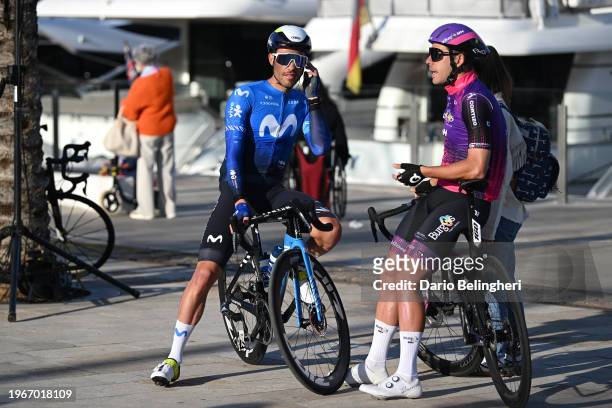 Albert Torres of Spain and Movistar Team and Sebastian Mora of Spain and Team Burgos - BH prior to the 33rd Challenge Ciclista Mallorca 2024 - Trofeo...
