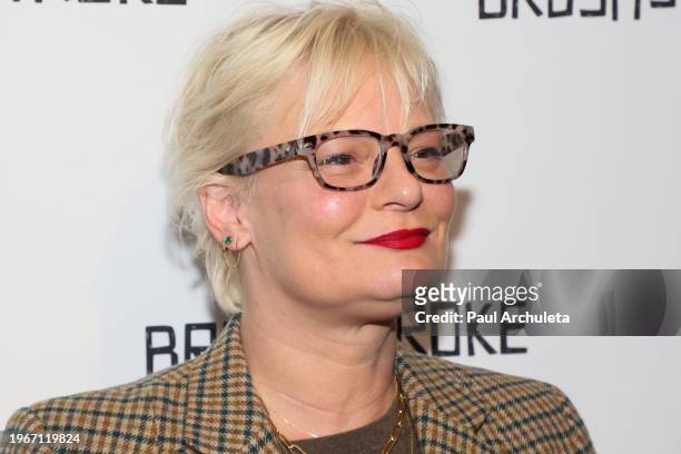 Martha Plimpton attends the world premiere of "Brushstroke" at Odyssey Theatre Ensemble on January 27, 2024 in Los Angeles, California.