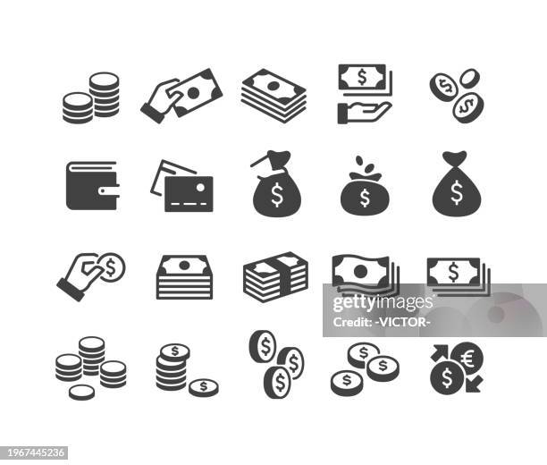bildbanksillustrationer, clip art samt tecknat material och ikoner med money icons - classic series - sedlar