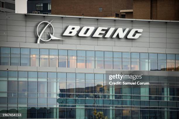 The headquarters for The Boeing Company is seen on January 31, 2024 in Arlington, Virginia. Boeing is releasing their first quarterly earnings report...