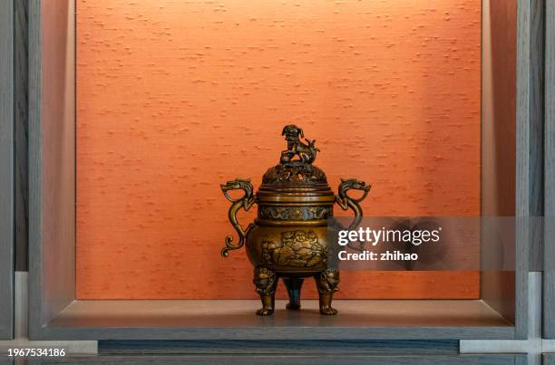 metal incense burner - vintage embellishment stock pictures, royalty-free photos & images