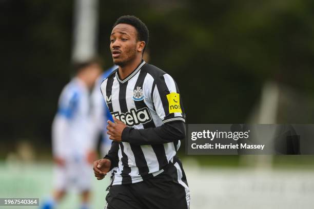 Amadou Diallo of Newcastle United during the Premier League 2 match between Blackburn Rovers U21 and Newcastle United U21 at Lancashire FA County...