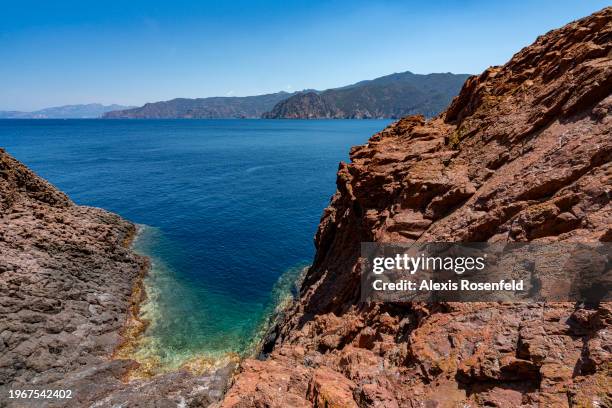 The Scandola Nature Reserve on June 16 within the Corsica Regional Park, Mediterranean Sea. The Scandola Nature Reserve is both a maritime and...