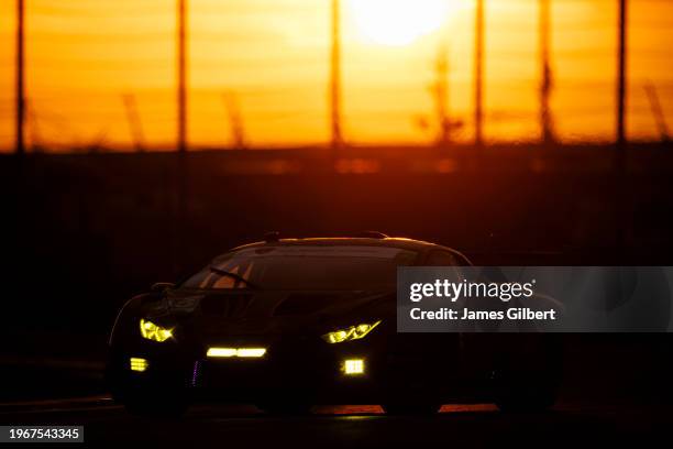 The Wayne Taylor Racing with Andretti Lamborghini Huracan GT3 EVO2 of Kyle Marcelli, Danny Formal, Graham Doyle and Ashton Harrison drives during...