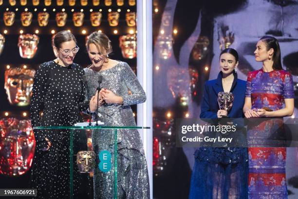 Lily Collins, Olga Kurylenko.Winners: The Favourite - Fiona Crombie, Alice Felton