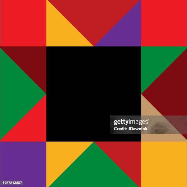 black history quilt geometric pattern for underground railroad - african patterns stock illustrations