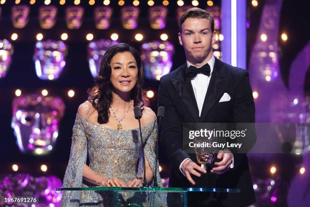 Michelle Yeoh, Will Poulter, EE British Academy Film Awards 2019 .Date: Sunday 10 February 2019 .Venue: Royal Albert Hall, Kensington Gore, London...