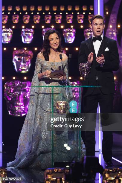 Michelle Yeoh, Will Poulter, EE British Academy Film Awards 2019 .Date: Sunday 10 February 2019 .Venue: Royal Albert Hall, Kensington Gore, London...