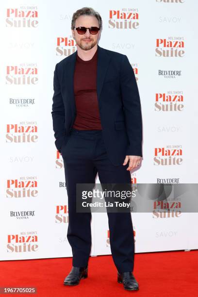 James McAvoy attends the Gala Opening of "Plaza Suite" at The Savoy Theatre on January 28, 2024 in London, England.
