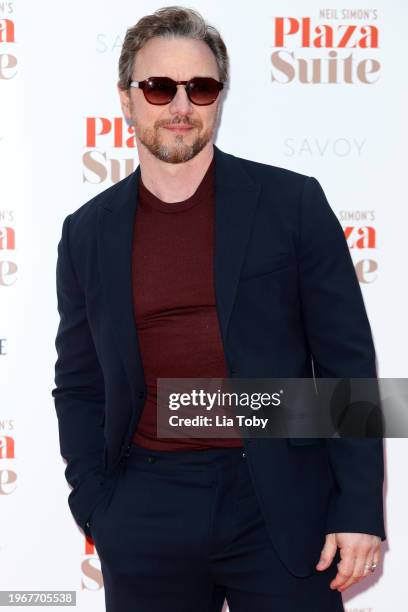 James McAvoy attends the Gala Opening of "Plaza Suite" at The Savoy Theatre on January 28, 2024 in London, England.