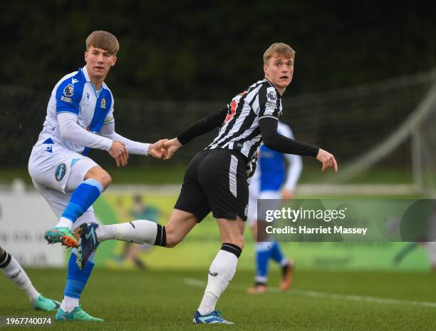 Cathal Heffernan of Newcastle United during the Premier League 2 match between Blackburn Rovers U21 and Newcastle United U21 at Lancashire FA County...