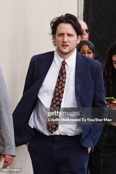 Zach Woods is seen on January 30, 2024 in Los Angeles, California.
