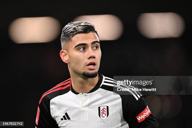 Andreas Pereira of Fulham looks o during the Emirates FA Cup Fourth Round match between Fulham and Newcastle United at Craven Cottage on January 27,...