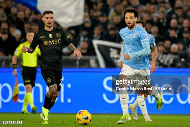 Felipe Anderson of SS Lazio in action during the Serie A TIM match between SS Lazio and SSC Napoli - Serie A TIM at Stadio Olimpico on January 28,...