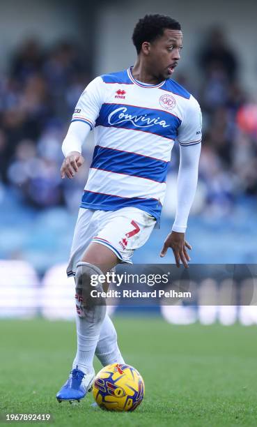Chris Willock of Queens Park Rangers during the Sky Bet Championship match between Queens Park Rangers and Huddersfield Town at Loftus Road on...