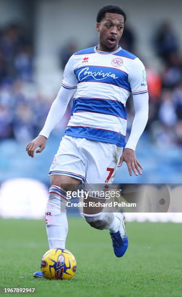 Q0 during the Sky Bet Championship match between Queens Park Rangers and Huddersfield Town at Loftus Road on January 28, 2024 in London, England.