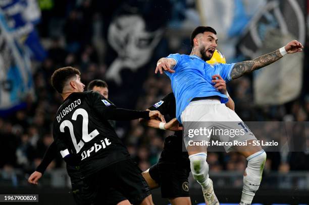 Valentin Castellanos of SS Lazio in action during the Serie A TIM match between SS Lazio and SSC Napoli - Serie A TIM at Stadio Olimpico on January...