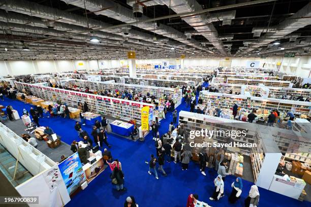 People visit the 55th Cairo International Book Fair on January 28, 2024 in Cairo, Egypt.