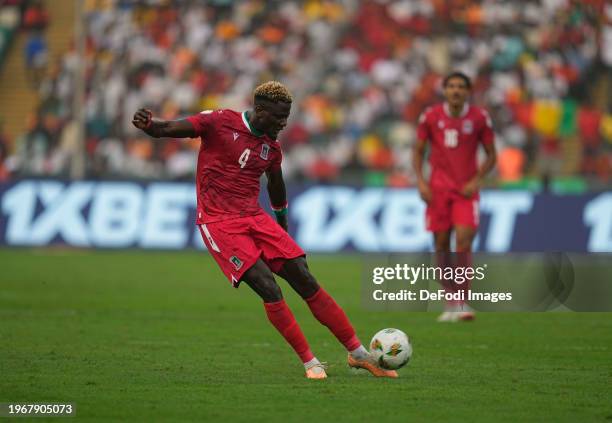 Frederico Bicoro Akieme Nchama of Equatorial Guinea during the TotalEnergies CAF Africa Cup of Nations round of 16 match between Equatorial Guinea...