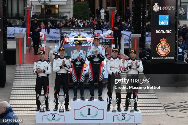 Sebastien Ogier of France and Vincent Landais of France , Thierry Neuville of Belgium and Martijn Wydaeghe of Belgium, Elfyn Evans of Great Britain...