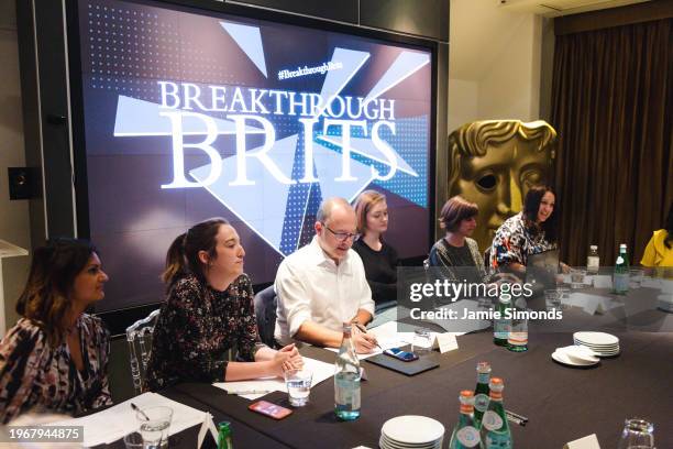 The Breakthrough Brits Jury meeting takes place at BAFTA's 195 Piccadilly Headquarters, including jurors Carolin Krenzer â€“ Co-founder and CEO,...