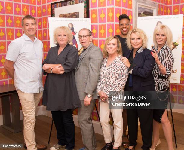 Damian Jones, Mandie Fletcher, Jon Plowman, Nancy Utley, Julie La'Bassiere, Jennifer Saunders, and Joanna Lumley