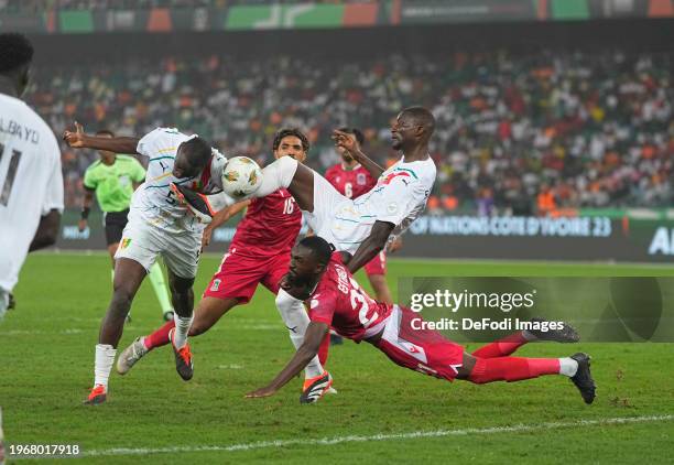 Serhou Yadaly Guirassy of Guinea during the TotalEnergies CAF Africa Cup of Nations round of 16 match between Equatorial Guinea and Guinea at...