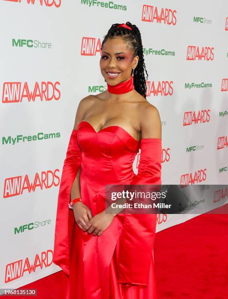 Kira Noir attends the 2024 Adult Video News Awards at Resorts World Las Vegas on January 27, 2024 in Las Vegas, Nevada.