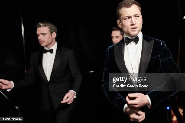 Richard Madden, Jamie Bell, Taron Egerton, EE British Academy Film Awards 2019.Date: Sunday 10 February 2019.Venue: Royal Albert Hall, Kensington...