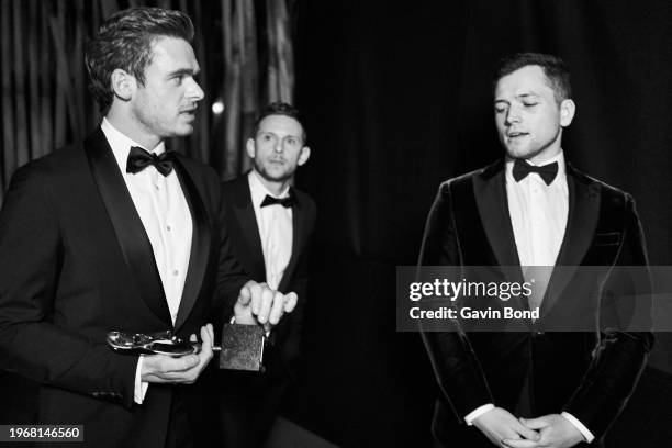 Richard Madden, Jamie Bell, Taron Egerton, EE British Academy Film Awards 2019.Date: Sunday 10 February 2019.Venue: Royal Albert Hall, Kensington...