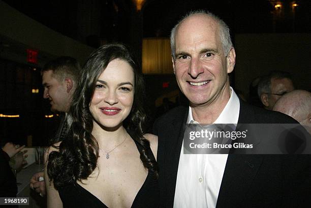 Tammy Blanchard and lead producer Ron Kastner celebrate celebrate at the opening night party for the revival of "Gypsy" at Gustavino's May 1, 2003 in...