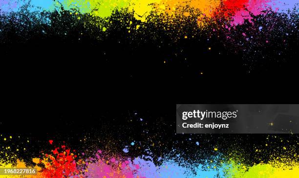 rainbow paint splash abstract vector illustration - farbpulver stock-grafiken, -clipart, -cartoons und -symbole