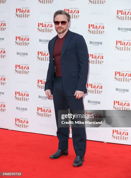James McAvoy attends the Gala Opening of "Plaza Suite" at The Savoy Theatre on January 28, 2024 in London, England.