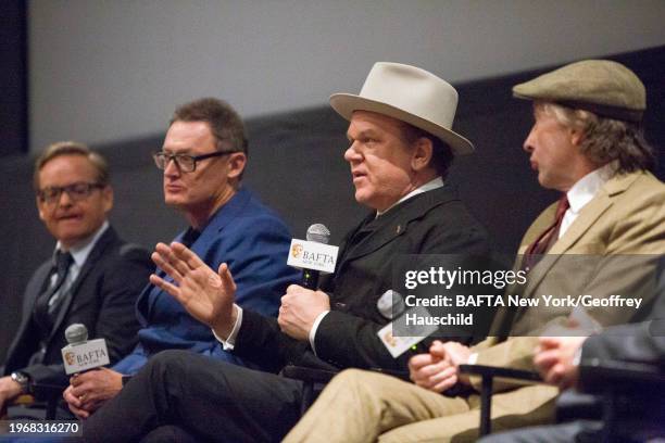 Jason Simos.Speakers: Q&A: seated L-R Director Jon S. Baird, actors Steve Coogan and John C. Reilly, and Makeup Designer Mark Coulier