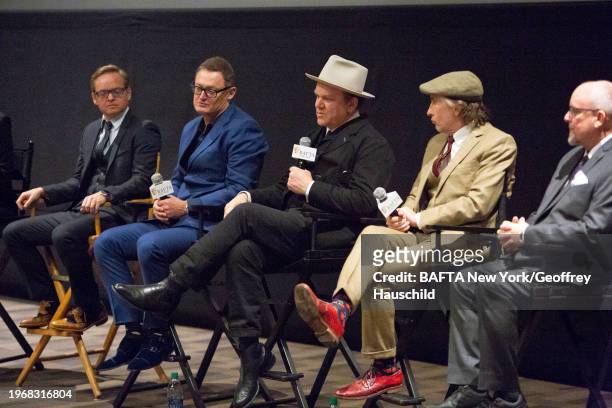 Jason Simos.Speakers: Q&A: seated L-R Director Jon S. Baird, actors Steve Coogan and John C. Reilly, and Makeup Designer Mark Coulier