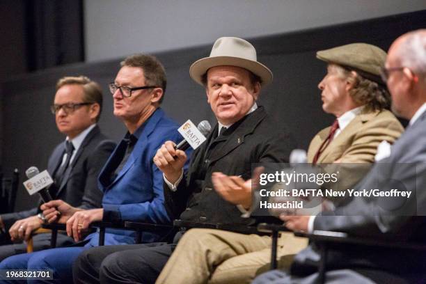 Jason Simos.Speakers: Q&A: seated L-R Director Jon S. Baird, actors Steve Coogan and John C. Reilly, and Makeup Designer Mark Coulier