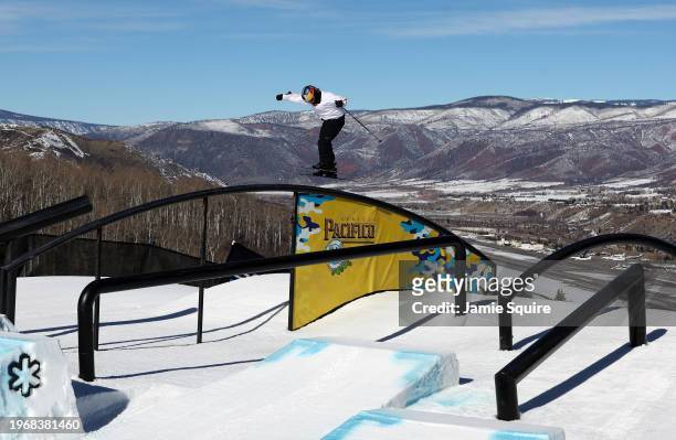 Tess Ledeux of France competes in the Women's Ski Slopestyle final on day 3 of the X Games Aspen 2024 on January 28, 2024 in Aspen, Colorado.