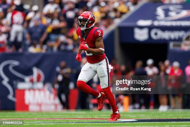 Houston Texans wide receiver Robert Woods lines up to run a route during an NFL football game against the Pittsburgh Steelers, Sunday at NRG Stadium...