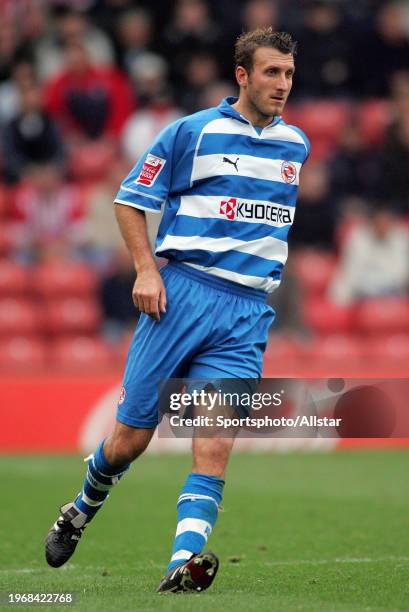 Glen Little of Reading in action during the Premier League match between Stoke City and Reading at Britannia Stadium on October 22, 2005 in Stoke,...