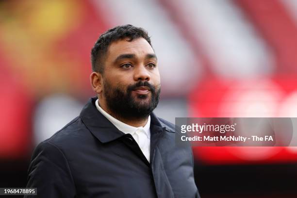 Jonathan Morgan, Manager of Sheffield United, looks on during the Barclays FA Women's Championship match between Sheffield Untied and Southampton FC...